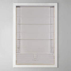 JLA Home Madison Park - Printed Faux Silk Room Darkening Cordless Roman Shade with Thermal Foambacking and OEKO-TEX Safety Taupe MP40-7448