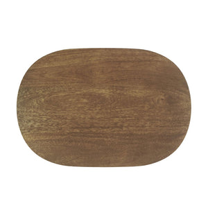 English Elm Oval Mango Wood Accent Table – Sculpted Brown Design For Modern Living Room, Entryway & Den Use B016P384762-GIGA