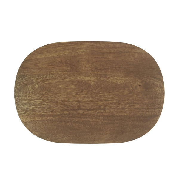 English Elm Oval Mango Wood Accent Table – Sculpted Brown Design For Modern Living Room, Entryway & Den Use B016P384762-GIGA