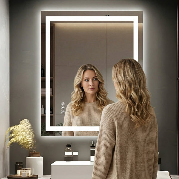 English Elm 20x28 Frameless Led Vanity Mirror with Anti-fog Dimming and Three Color Temperatures T3757P490351