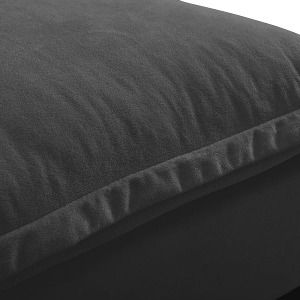 English Elm Modular U-shape Chenille Cloud Sectional with Sculptural Sailboat Arms Six Seats Grey W3163S00128