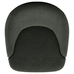 English Elm Denali Hunter Green Upholstered Swivel Chair — Rounded Barrel Back, Sloping Arms, Cozy Modern Accent Seat B062P353266