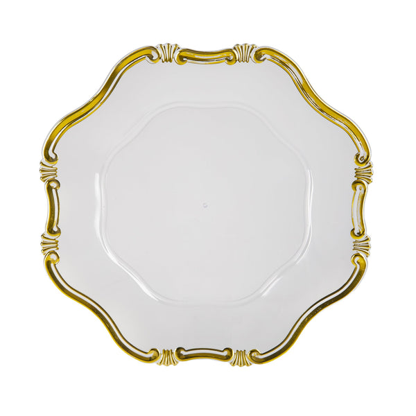 English Elm 8 Pack Plastic Charger Plates, 13" – Elegant Table Decor For Events, Durable & Reusable Design! W2078P285452