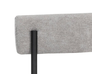 Sunpan Seneca Dining Chair Set of 2 - Modern Open Back Design with Stylish Steel Frame for Contemporary Homes Black / Polo Club Stone