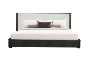 English Elm Clayten Stylish Eastern King Bed With Upholstered Headboard & Espresso Finish For Ultimate Comfort B2726S00278