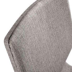 English Elm Robin Mid-century Upholstered Dining Chairs with Tapered Walnut Legs Set of 2 B2736P464880