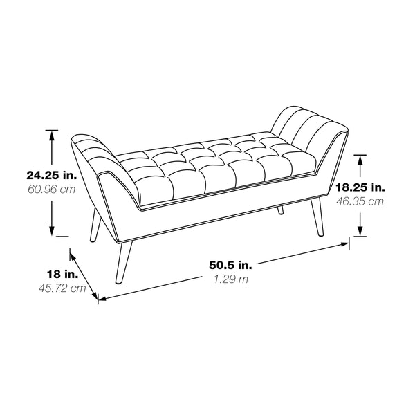 OSP Home Furnishings Castile Storage Bench Stone/ Natural