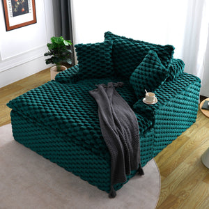 English Elm 51 Compact Comfort Sofa with Turtle Fleece, 51" Cozy Single Seat with Two Pillows, Modern Minimalist Design W3371P353193