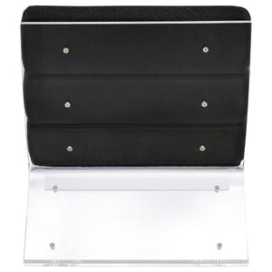 English Elm Freeman Bouclé Upholstered Armless Acrylic Chair with Channel-Tufted Comfort and Clear Modern Frame Black B062P299962