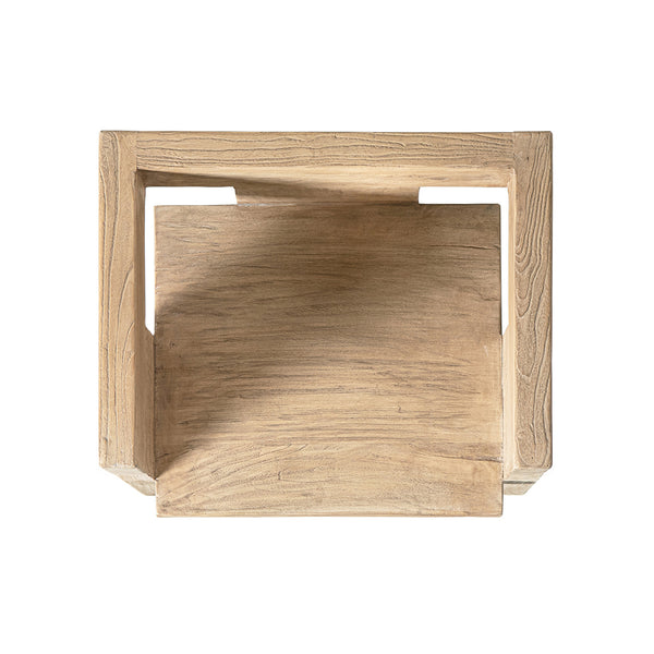 English Elm Avenel Reclaimed Elm Sculptural Accent Chair Wabi-sabi Solid Wood Architectural Statement Natural B2719P474445