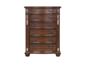 English Elm Lyon 11-Drawer Dresser with Rich Wood Veneer and Gold Accents, Fully Assembled for Instant Style Cherry 22 L x 55 W x 43 H B078P301578