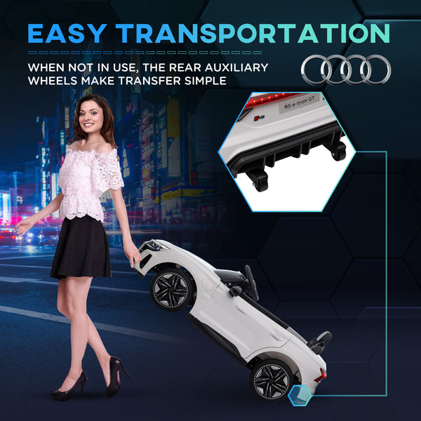 English Elm Aosom Licensed Audi Rs E-tron Gt 12v Kids Electric Ride on Car with Remote Control W2225P217176