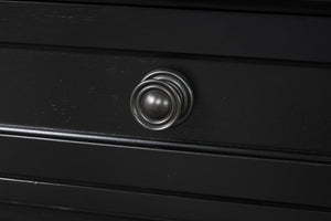 English Elm Meade Contemporary 5-Drawer Chest with Felt-Lined Top, Dovetail Construction & Wood Feet for Style Black 39.5 L x 53 W x 20.5 H B078P301544