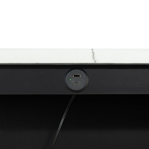 English Elm Dining Rustic Country Counter Height 5pc Dining Set with Plank Table, Open Shelf & Padded Chairs Black,Ivory,White 40 L x 35 W x 9 H B2741P301902