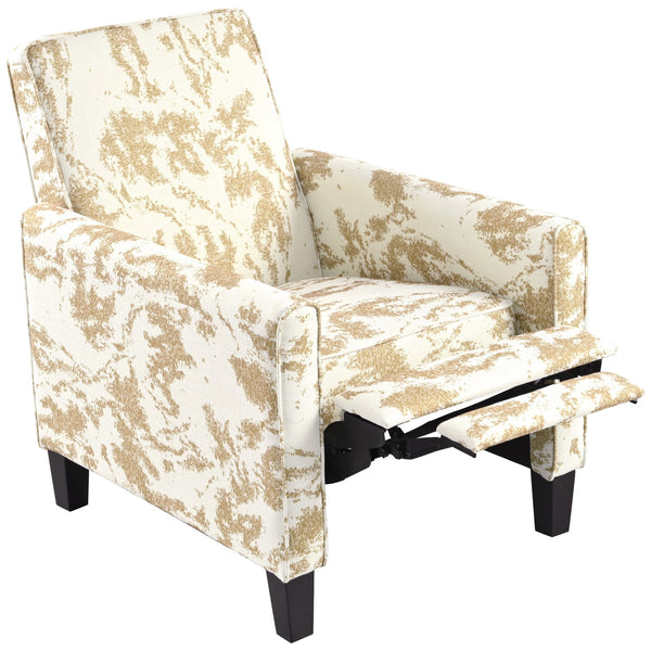 English Elm Christopher Knight Home® - 27.5" Push Back Recliner with Beech Legs, Deep Ergonomic Seat & Extendable Footrest for Rooms Yellow N763P256508G