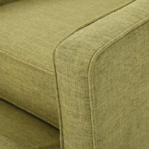 English Elm Christopher Knight Home® - Fabric Recliner Chair Mid-Century Modern Pushback Single Sofa with Tufted Cushion, Birch Legs, Cozy Comfort Green 60741.00MGRN