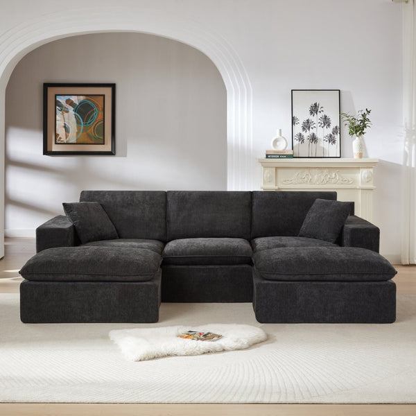 English Elm Modern Chenille Cloud Sofa - Cozy, Modular Design For Stylish Living Rooms, Apartments & Offices P2 W3396S00040-GIGA