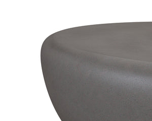 Sunpan Iolite Round Concrete Coffee Table - Contemporary Design for Indoor and Outdoor Spaces, Unique Appeal Grey