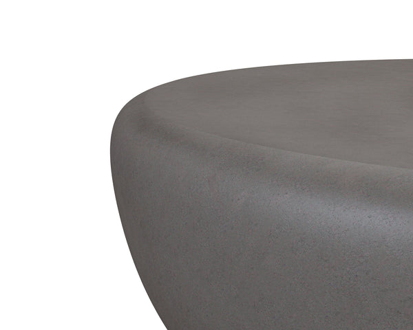 Sunpan Iolite Round Concrete Coffee Table - Contemporary Design for Indoor and Outdoor Spaces, Unique Appeal Grey