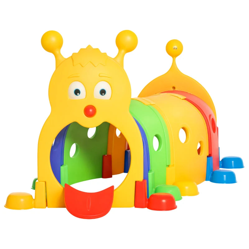 English Elm Kids' Caterpillar Crawl Tunnel Rigid Hdpe Toddler Play Structure for Indoor Outdoor Fun T3971P439373