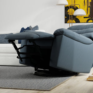 English Elm Global Home Swivel Glider Recliner In Oslo Sapphire - Plush Comfort, Durable Design For Every Space B339P333950
