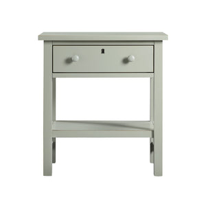 English Elm Finley Rustic 1-Drawer Nightstand with Open Shelf, Distressed Wood Finish, Dovetail Drawer Craftsmanship Antique Gray B050P376952