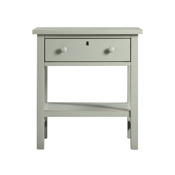English Elm Finley Rustic 1-Drawer Nightstand with Open Shelf, Distressed Wood Finish, Dovetail Drawer Craftsmanship Antique Gray B050P376952