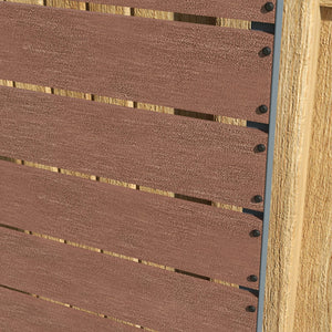 English Elm Outsunny Raised Planter Box with Vertical Trellis Composite Wood Outdoor Patio Garden Brown W2225P174394