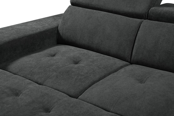 English Elm Remy Woven Fabric Sleeper Sectional with Storage Ottoman and Tucked Away Stools B2749S00184