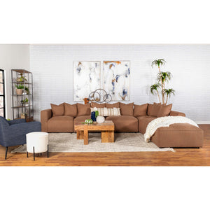 English Elm Colleen Terracotta Corner Chair With Pillows - Stylish Modular Seating For Modern Living Spaces B062P358077