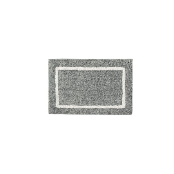 JLA Home Madison Park - Reversible plush high-pile microfiber bath rug, OEKO-TEX certified, machine washable, dual-pattern comfort Grey MP72-5665
