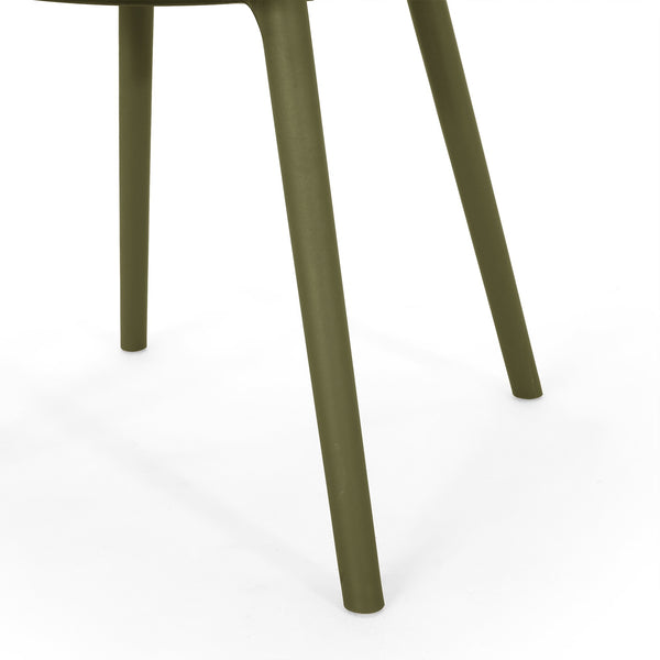 English Elm Poppy Outdoor Dining Chairs Set of 2 Diamond Mesh Geometric Modern Patio Seating Olive Green N776P414399G