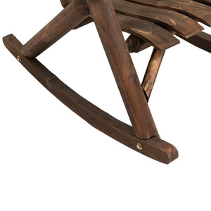 English Elm Outsunny Rustic Adirondack Rocking Chair – Weather-Ready Wooden Patio Seat For Outdoor Relaxation W2225P174323-GIGA