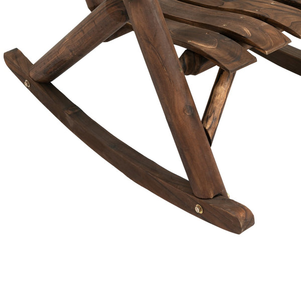 English Elm Outsunny Rustic Adirondack Rocking Chair – Weather-Ready Wooden Patio Seat For Outdoor Relaxation W2225P174323-GIGA