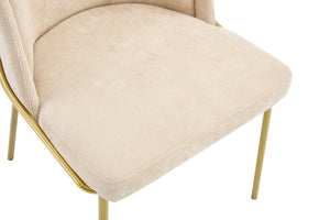 English Elm Set Set Of 2 Stylish Beige Dining Chairs With Brown Legs For Modern Comfort And Elegance In Your Home W370P193935-GIGA