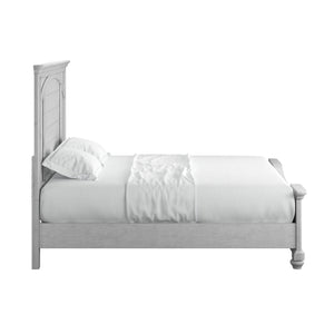 English Elm Wallace & Bay - Gray Queen Panel Bed with Coastal Oyster Shell Finish, Durable Wood, Easy-Care Design, Stylishly Spacious B361S00002