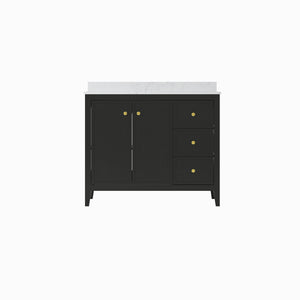 English Elm 24" Freestanding Bathroom Vanity with Countertop Soft Close Storage Melamine Cabinet T3785P442256
