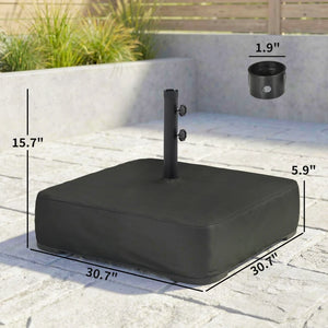 English Elm Patio Umbrella Base Fillable Sandbag Cross Frame Stand with Oxford Fabric Cover T3971P475951