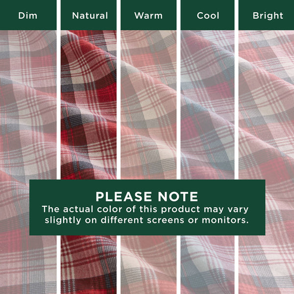 English Elm 4 Pcs Cozy Red Plaid Full Sheet Set - 100% Cotton Flannel For Softness, Warmth & Timeless Style B035P319782