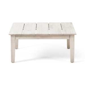 English Elm Loft Outdoor Acacia and Rattan Coffee Table with Open Slat Design for Patio Spaces 67258.00GRY
