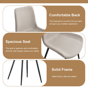 English Elm Table Set 42 Inch Round Wood Grain Glass Inlay with Six Tech-fabric Dining Chairs Brown+Black,Light Gray W1151S04484