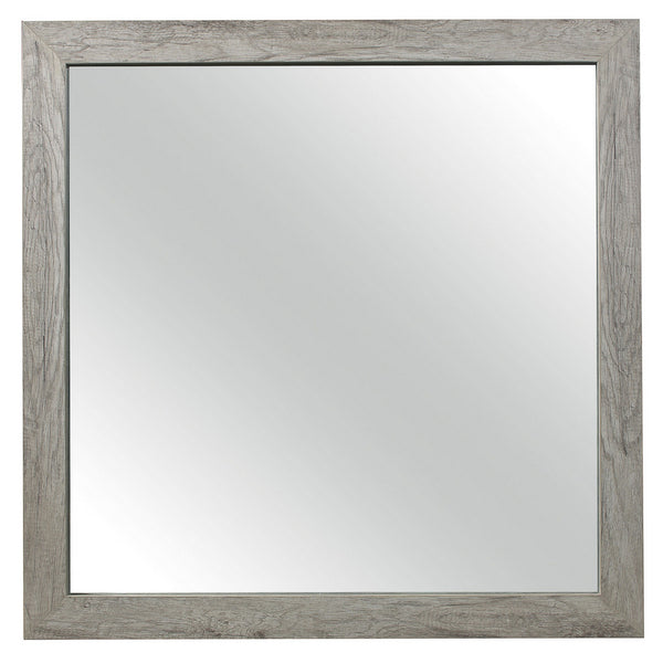 English Elm Zane Square Wall Mirror with Weathered Gray Wood Grain Frame for Any Room Decor B056P215242