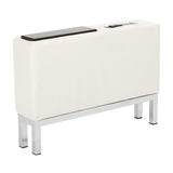 OSP Home Furnishings White Charging Center Console White