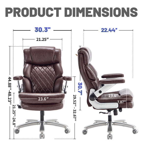 English Elm 500lbs Heavy Duty Executive Chair Wide Spring Seat Ergonomic High Back Home Office W5201P419026