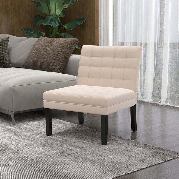 English Elm Heng velvet casual sofa with chic pull-point design, solid wood legs, roomy seating for comfort and style Beige W212P224955