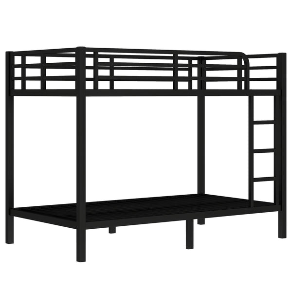 English Elm Metal Twin Xl Bunk Bed For Teens & Adults - Space-Saving, Noise-Reducing, Easy Assembly, Black Finish W1580P368408