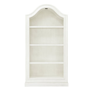 Open Shelf Storage Bookcase with Puck Light White with Chalky White Rub thru finish P301507 Pulaski Furniture