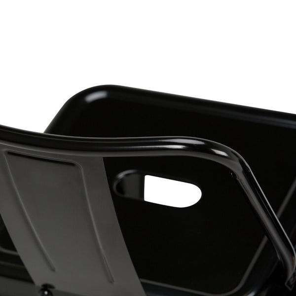 English Elm Rayne 30" Industrial Metal Bar Stools (Set Of 2) - Ergonomic Comfort, Durable Black Finish B136P159496-GIGA