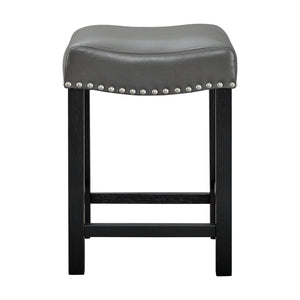 Steve Silver Aspen Gray Leatherette Counter Stool, Set of 2 AS380CS