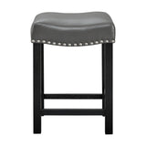 Aspen Gray Leatherette Counter Stool, Set of 2